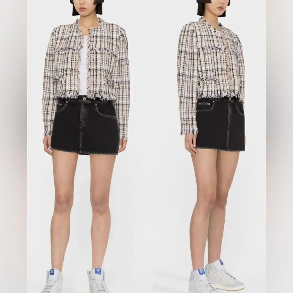 Isabel Marant Nameo Jacket In Lilac And Yellow size 38/ us size 6